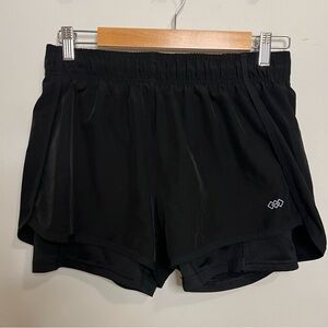 LEG3ND Black Women's Athletic Shorts Yoga Gym Fitness Workout Classic Tennis